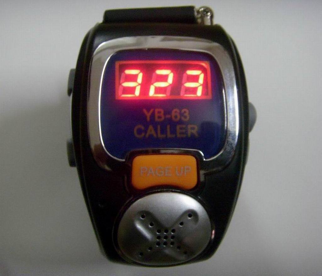 Watch-type Watch-type Mobile Portable Wireless Caller Terminal Contains 10 single-key callers