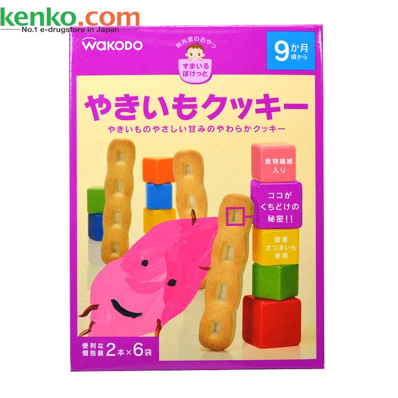 【日本直邮】和光堂婴儿辅食含钙红薯磨牙棒2支*6袋9月起