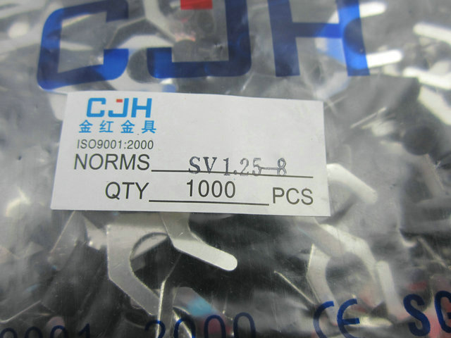 CJH Golden Red Hardware SV 1 25-8 Black Cold Fork Terminal