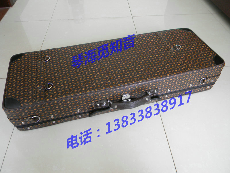 Double-organ case Double Erhu case High-end Leather fabric Erhu double violin case with hygrometer Sheng Double Erhu