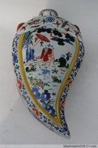 Doucai Gaoshi picture leaf-shaped wall bottle hanging bottle car bottle export porcelain
