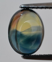 Natural strange pattern color sapphire bare stone ink landscape 2 6ct Special