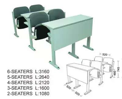 Fabric upholstered student tables and chairs Public ladder Desks and chairs Sitting board Automatic folding conference training tables and chairs Auditorium chairs