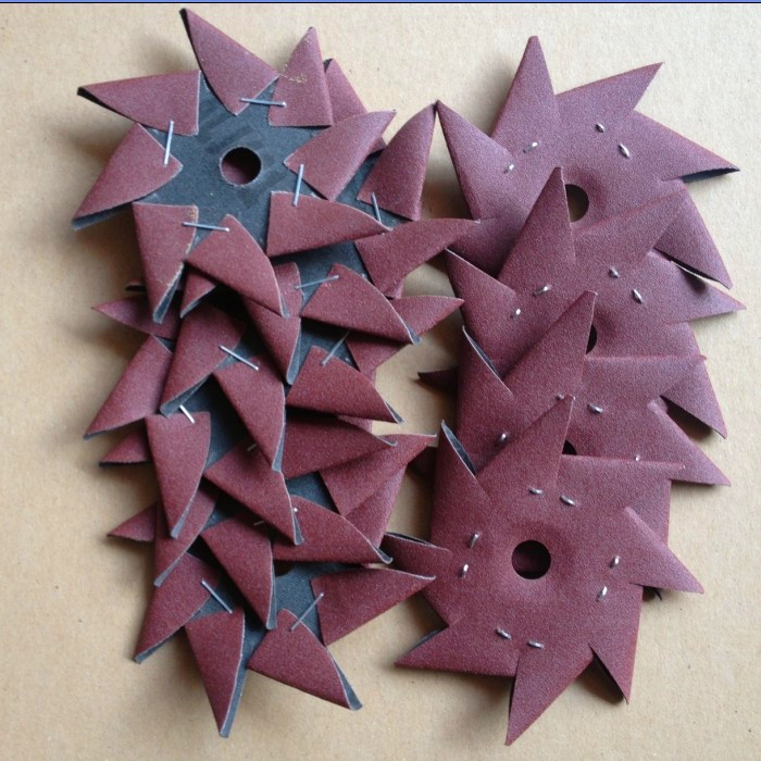 Factory price direct sale of eight-petal sand octagonal sandpaper furniture factory dead corner edge grinding polishing deburring woodworking carving