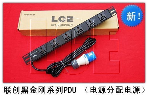 LCEJT black King Kong 6-bit PDU cabinet dedicated power outlet PDU power supply 1U 19 inch 16A row plug lightning protection