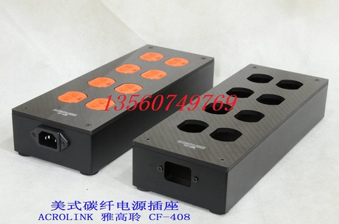 ACROLINK CF-408 Carbon fiber panel 8-bit power outlet HIFI Power Outlet box