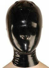 New free shipping latex women's black latex headgear, latex elastic full face headgear