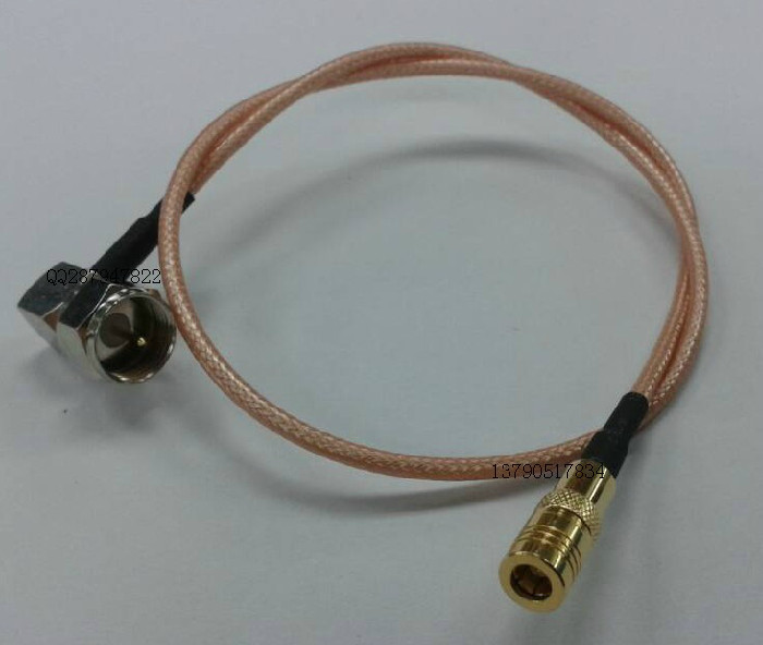 SMB F-KJW Radio Frequency Test Line F Dandelion System 90 ° turn SMB mother signal connecting wire F head SMB30CM