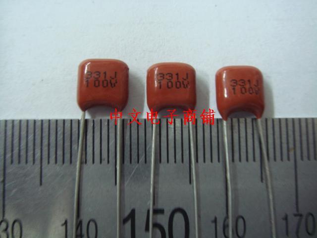 CBB 330P capacitive 63V 100V331J thin film capacitive foot distance 5MM accuracy 5%