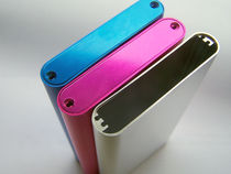 Silver red blue spray fine sand aluminum alloy shell mobile power supply Shell