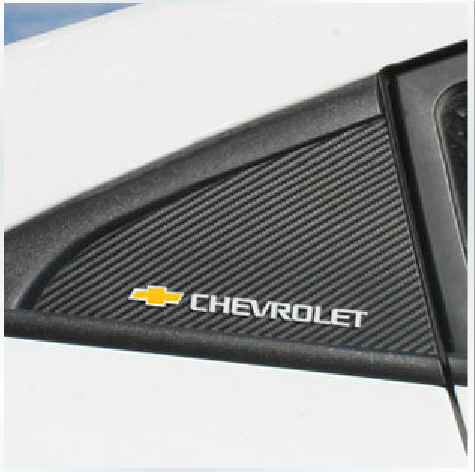 Chevrolet Corruz Special Carbon Fiber Personality Changed Loading Sticker Rear Triangle Window Sticker Triangle board pair