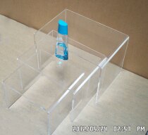 Acrylic plexiglass U-frame perfume display stand Coffee table stand Porcelain wallet display stand custom