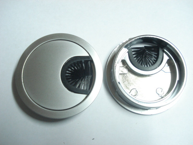 60mm zinc alloy hole alloy wire box cover with brush alloy line box cover sand and silver alloy piercing hole