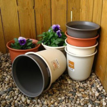 Alice round resin flowerpot green rosea plant potted balcony planting vegetable plastic Alice flowerpot pot