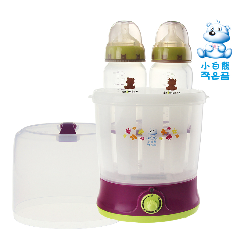 小白熊暖奶器大容量温奶器恒温热奶器双瓶多功能消毒器0809包邮
