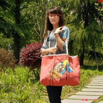 American single canvas bag ※ Fresh pastoral style※Handbag※Beach bag※Windsurfing(brick red)