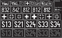 AM-WORKS LW35033 1 35 Imperial Division Tiger Tank early type leak spray template
