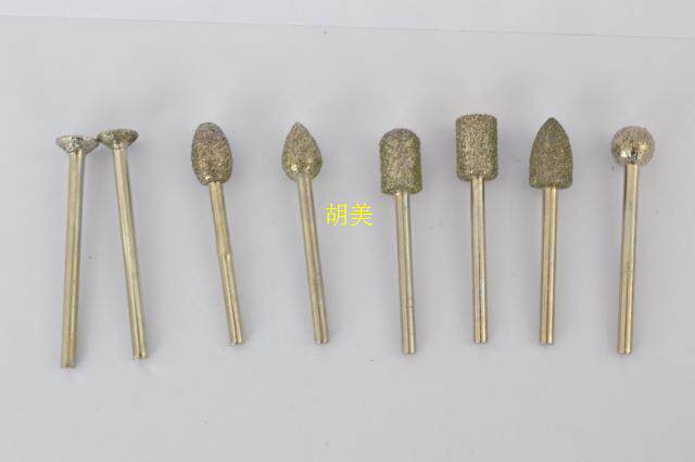 Diamond steel grinding head grinding needle set electric grinding hanging grinding jade jade peeling grinding carving violence 3x8 single 25 yuan