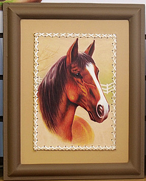 Mongolian Crafts Mongolian Features Mongolian Buffalo Paintings Pure hand decoration paintings 34*42cm Horsehead