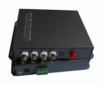 Three-level lightning protection 4V1D optical transceiver 4 channel video 1 channel 485 Data optical transceiver 20KM three-year warranty (pair)