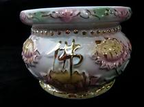 (White porcelain lotus incense burner) incense burner Buddhist equipment Buddhist supplies