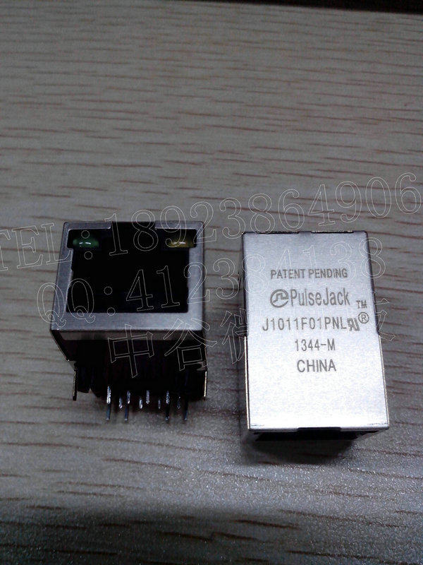 New J1011F01PNL PULSEJACK RJ45 Lighted Network Port Socket Filter