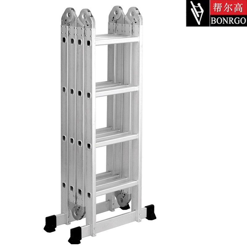 4 7m engineering ladder Aluminum alloy telescopic ladder Herringbone folding ladder Four-gear four-fold 4*4 multi-function ladder