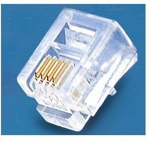 Original Sanbao 6P4C telephone crystal head RJ11 crystal head telephone crystal head fake one lose ten