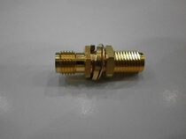 SMAKKY mother-to-mother middle with nut all copper gold-plated antenna connector SMA mother-to-mother Gold