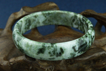 Poly Pao Penthouse Nanyang Unique Mountain Jade Flat Bar Bracelet Solo Jade Duck Egg Green Bottom Floating Flower Bracelet Solo Mountain Jade Flat Bar Bracelet
