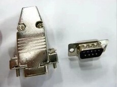 3G-модем db9针串口头 db9焊接头 rs232 com口接头 db9头子+铁壳