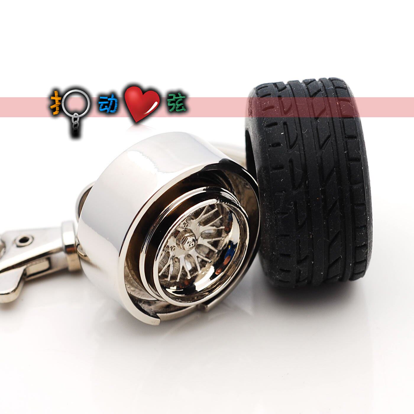 Metal Wheel Hub Rubber Tire Wheel Hub Detachable (LOGO engraved)