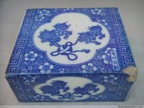Qing Xuantong blue and white Tai Shabao pulse pillow ancient porcelain playing arm rest Japanese export porcelain