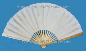 Shenglan Poetry New Pure White Dance Paper Fan Северная корейская фанатская квадратная танце