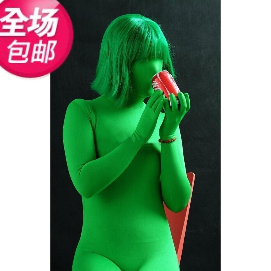 Medium green modal full-coverage tights jumpsuit very elastic tailor-made