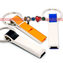 Metal Long Whistle Key Button Whistles Whistle Whistle tricolour Optional (lettering LOGO) Creative small gift keyring