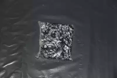 Three-dimensional embroidery material Watermelon material black beads