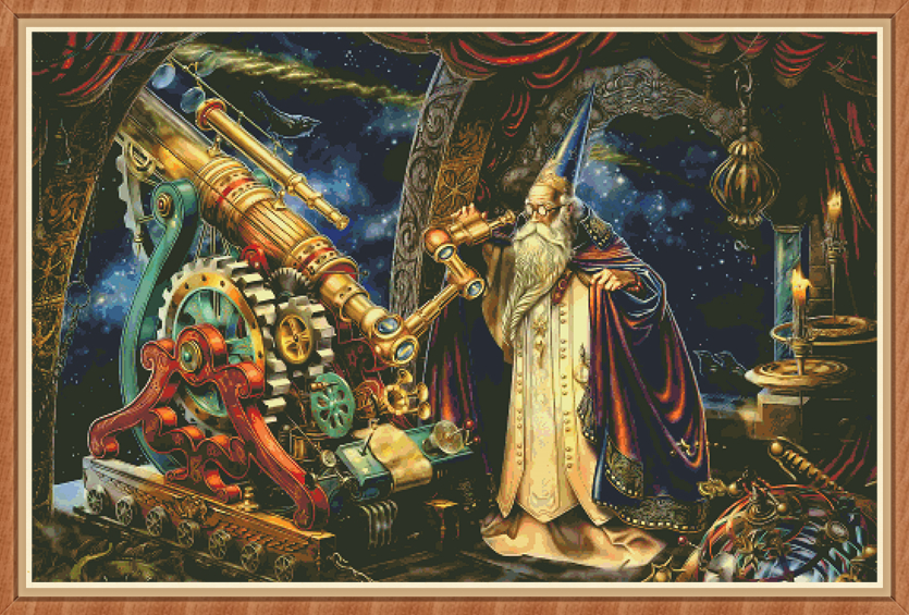 HAE The Astronomer Paper embroidered figure 28 pages 128g Color spray cans paper Print