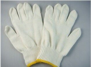 Cotton Gloves Yarn Gloves Labor Insurance Labor Work Protective Gloves Computer Machine Weaving Reinforced Thickened Gloves 1 Pair