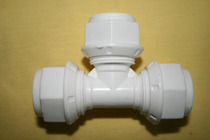 Solar pom Tube Parts 6 points equal diameter tee 16mm tube tee 20mm tube tee