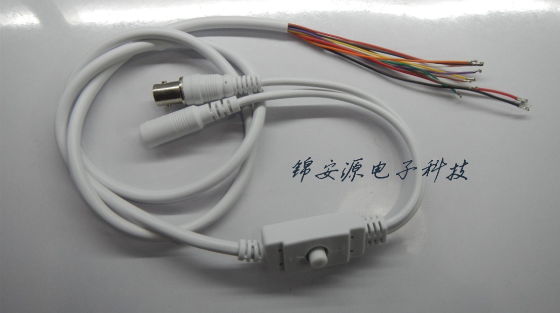 OSD menu control line Monitoring camera waterproof tail line terminal block black and white debugging line of copper 11 core line