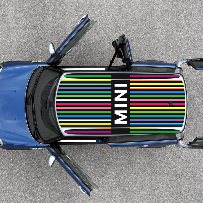 宝马mini车顶经典彩虹贴纸 clubman R55 加长版mini专用 原创设计