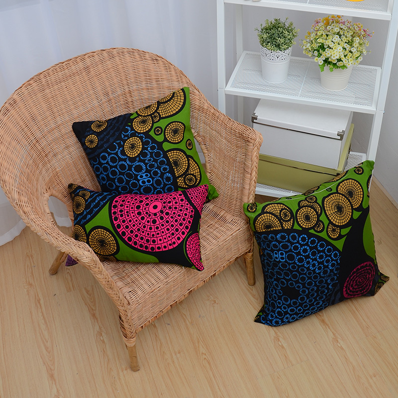 Thickened Southeast Asian Ambience Cushions with pillow cover Bright Whole Cotton Leaning Against Ram Waist Cushion Sofa Waist Pillow Backrest Set