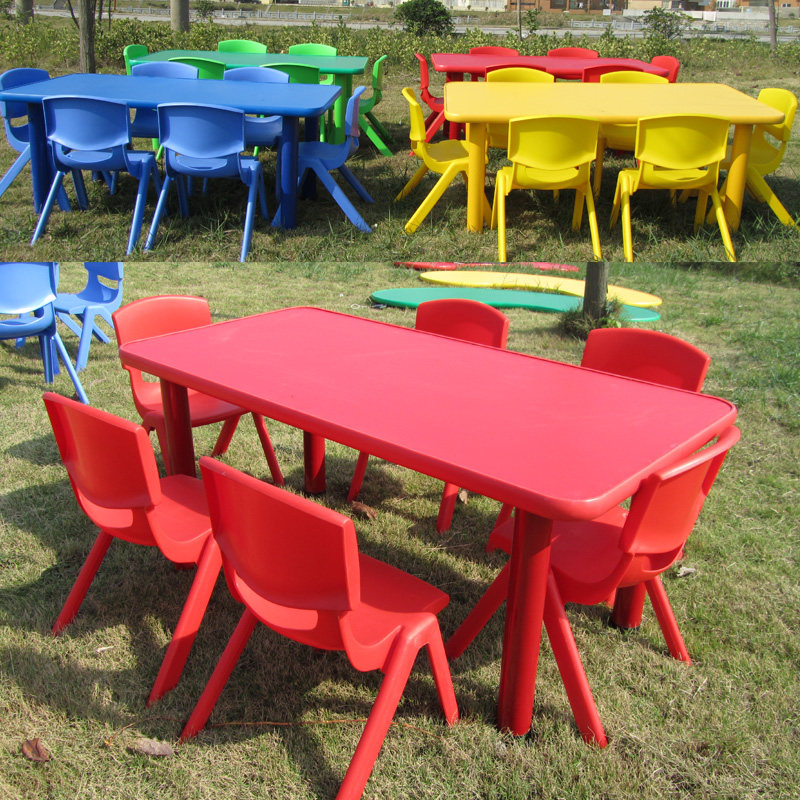 Howha type fire protection plate kindergarten table and chairs 6 children table and chairs rectangular table study table table promotion