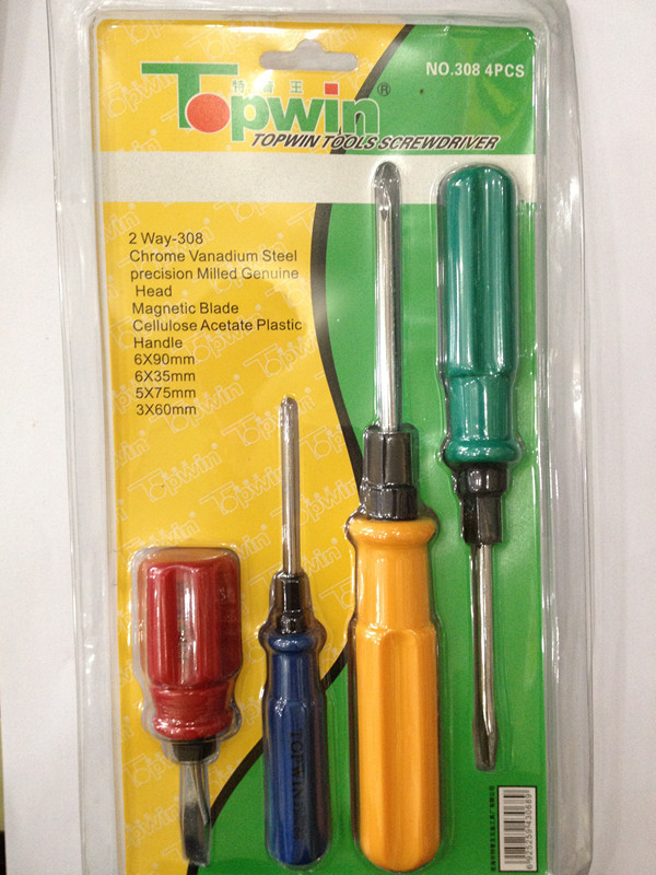 Tupwang family combination four-piece screwdriver with interchangeable head tool combination set