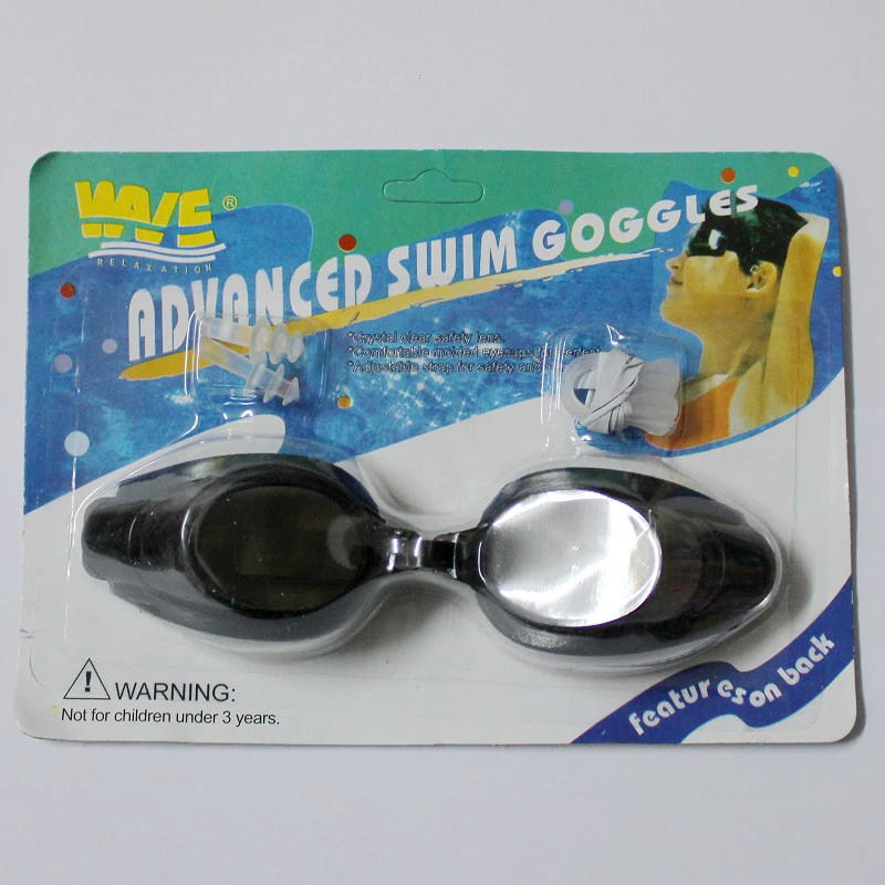 Kính bơi bán buôn gắn thẻ không chống sương mù, gửi nút tai turbinate 10 picks - Goggles