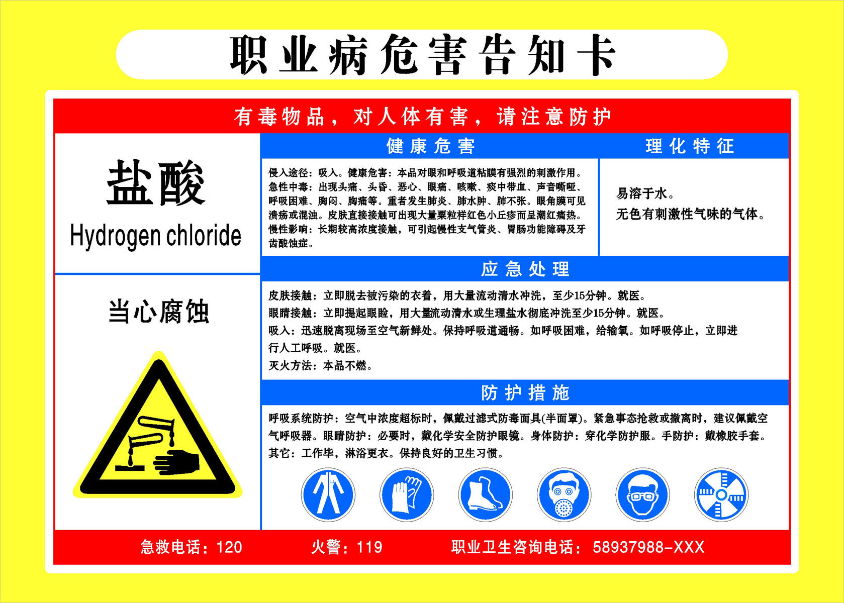 海报印制351职业病展板素材80职业病危害告知卡 4cdr