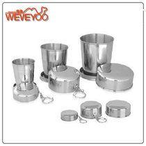  Weiyou stainless steel folding cup Telescopic cup Travel cup Water cup Wine glass easy to carry small medium and large optional