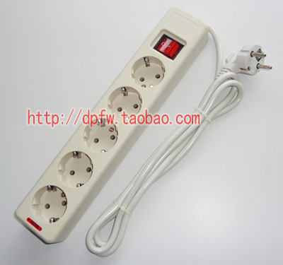 One-in-five 250V position 250V-16A Eurogauge plugs German French power plug-in 5-place European socket