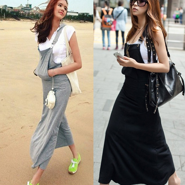 2024 spring and summer Korean style new sleeveless hooded dress with large swing straps long skirt women's waist suspender skirt